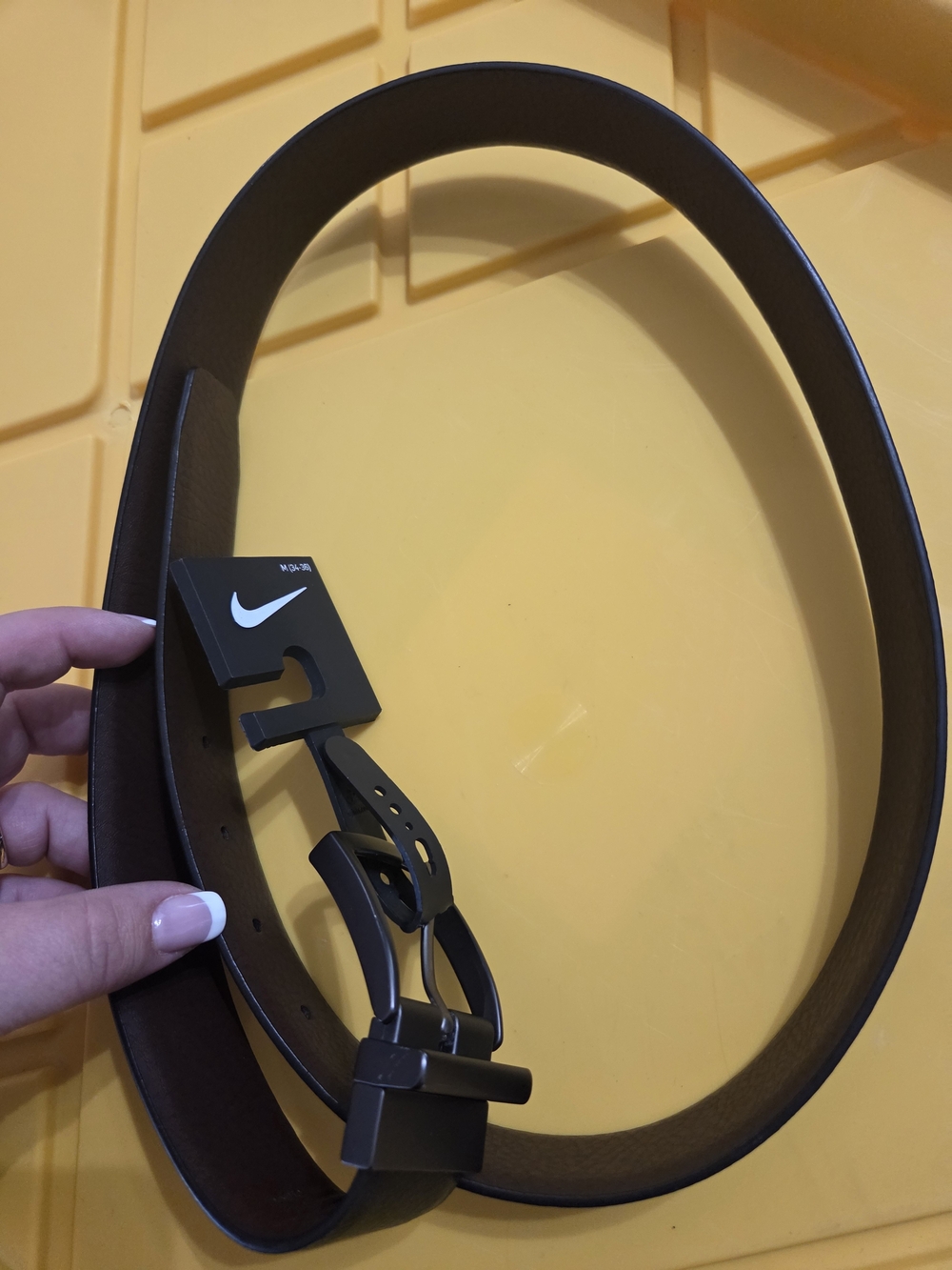 NWT Nike Leather Belt with Black Buckle